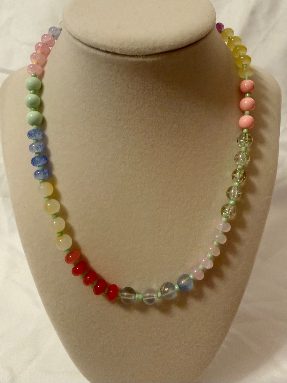 Pastel Multi-Color Beaded Necklace